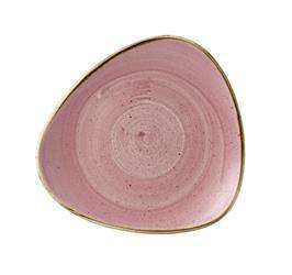 Trójkątny talerz płytki Stonecast Petal Pink  229 mm Churchill